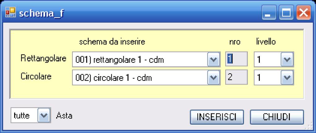 Se si cerca di inserire un pezzo senza aver creato almeno una staffa tipo verrà richiesto se crearne una nuova.