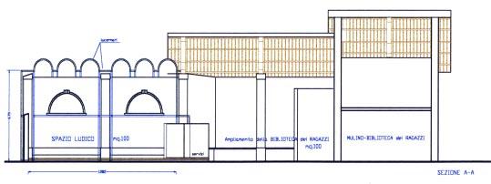 12 Disegni progettuali della prima idea architettonica che prevede di