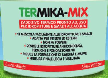 L'Additivo Termico pronto all'uso PER IDROPITTURE E SMALTI ALL'ACQUA E una soluzione pronta all uso di microsfere di vetro per rendere TERMICA qualsiasi idropittura e smalto all acqua.