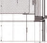 Per quanto riguarda i profili di facciata sono stati realizzati con estrusi in alluminio a sezione tubolare rettangolare nelle zone piane e trapezoidali nelle zone a maggiore angolazione, con