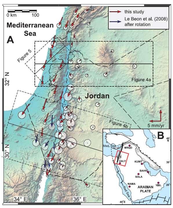 Dislocazione geodetica Le misure indicano tassi di scorrimento ATTUALI