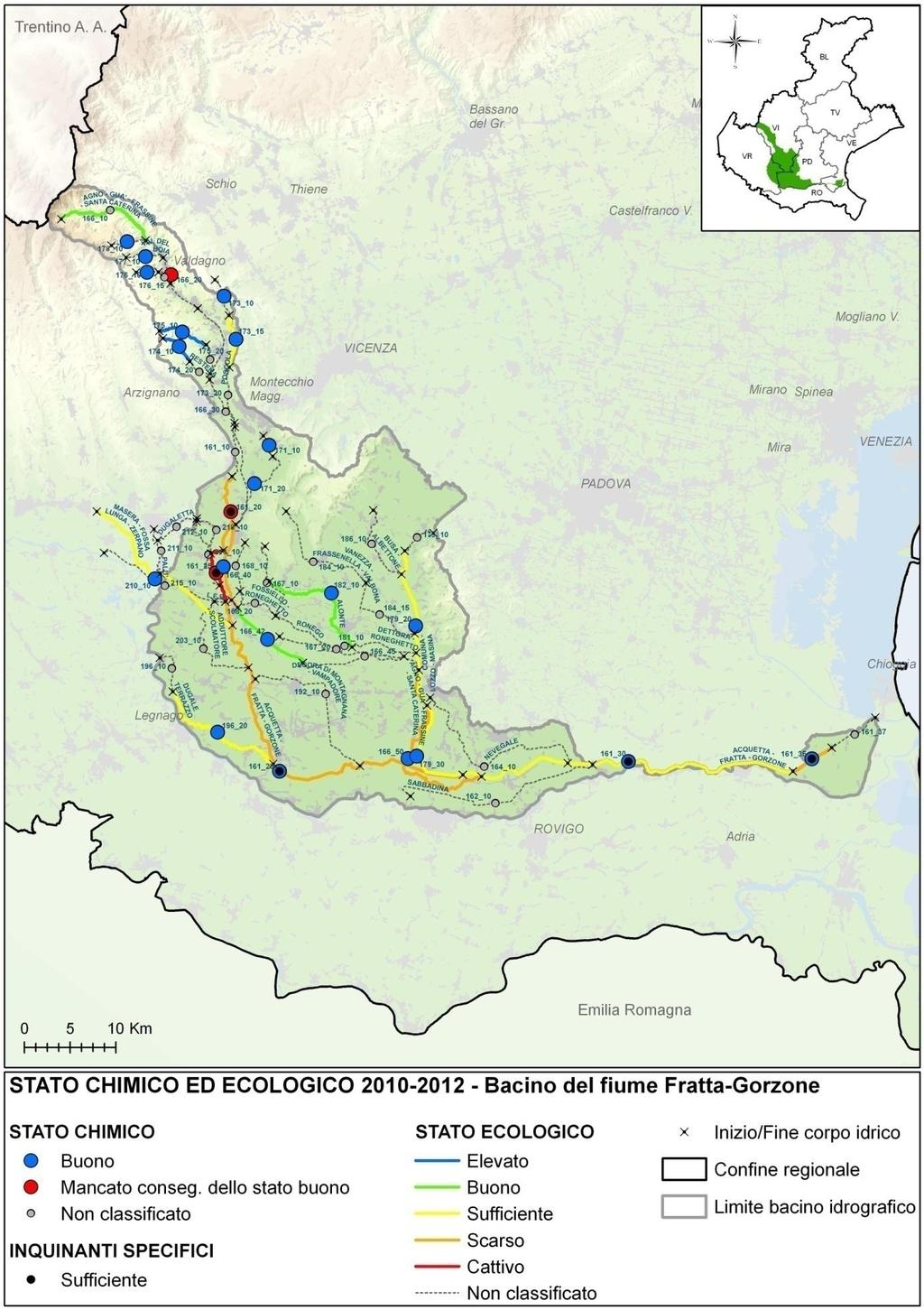 Stato delle Acque superficiali del Veneto Anno 2012 Bacino del fiume - Figura 5.9.