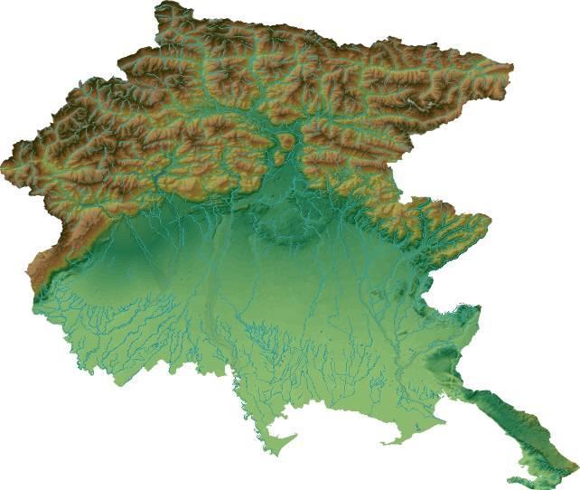 La Regione Autonoma FVG posta all estremo nord-orientale dell Italia, si estende entro i seguenti limiti geografici: - in latitudine fra i 45 35 N ( ad E di