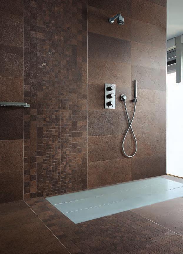 261 pietre native mineral brown cm 30x60, mosaico mineral brown 2,5x2,5 e 5x5 cm 30x30 pietra di