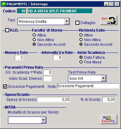AD HOC WINDOWS DOCUMENTI SPLIT PAYMENT Se il pagamento associato alla fattura fosse stato ad esempio una rimessa