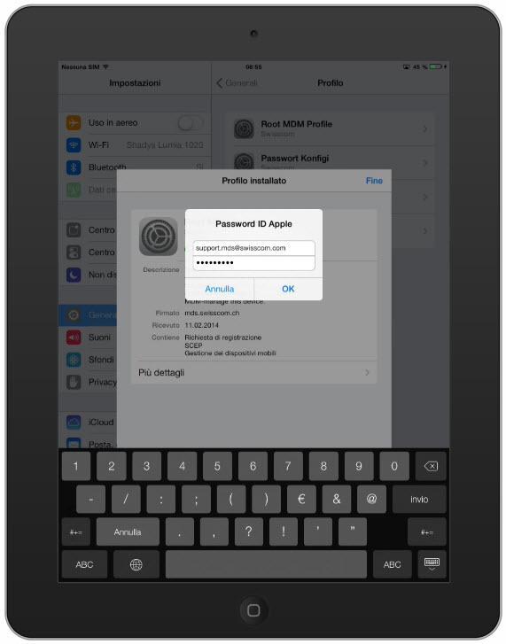 Download della app «At Work EMM» 10 Per l installazione è necessario effettuare il login all App Store con il proprio Apple