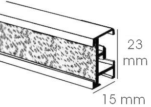 Via G. Rossini, 13/c - 20035 (MI) PROFILI PER TENDE A PACCHETTO PESANTI A CORDA A SOFFITTO 23 mm MOD. BORMIO 15 mm Fino a cm. 60 da cm. 61 a cm. 90 da cm. 91 a cm. 130 da cm. 131 a cm.