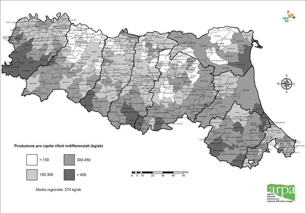 Figura 8 > Trend della raccolta del rifiuto urbano indifferenziato totale e pro capite, 2001-2014 2.000.000 1.750.000 1.500.000 1.250.000 1.000.000 (t) 750.000 500.000 250.000 1.888.9601.901.063 1.