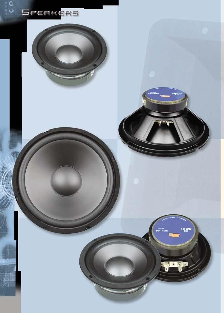 PP 165 Woofer 120W Woofer con diametro 16,5cm in polipropilene bordato in neoprene.