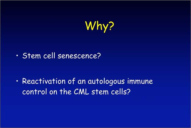 Why? Stem cell senescence?