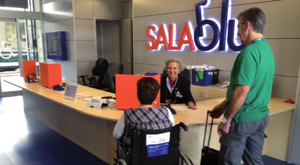 20 Assistenza fornita alle persone con disabilità e a mobilità ridotta PROCEDURA DI ASSISTENZA ADOTTATA Per la gestione dei servizi a terra alle persone con disabilità e a mobilità ridotta,