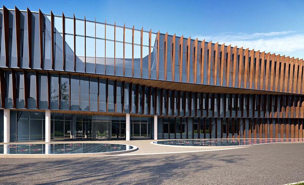CARPI (MO) Nuova sede Twin Set (BP Architects, in corso) Progetto esecutivo delle facciate in vetro e alluminio, dei rivestimenti metallici isolanti esterni e delle lame verticali in rame