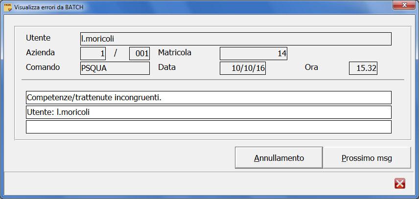 Con riferimento alle voci di calcolo importate da file esterno mediante il comando IMPMOV, tale controllo, utile per segnalare la mancata rielaborazione del cedolino dopo l importazione delle voci,