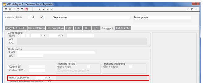 Banca proponente diversa da ordinante I programmi TELBON e TELBONISO sono stati implementati al fine di riportare all interno del file telematico.