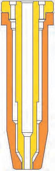 Punte da taglio PUNTE DA TAGLIO H1F AUTOMAZIONE Ossigeno taglio Miscela di riscaldo Uscita del getto di taglio Uscita della fiamma di riscaldo Ø Ø ACETILENE H1F ACETILENE Ø Come costruisce le punte