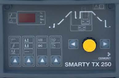 anche sottili grazie alla funzione pulsato. Caratteristiche: Potente: Elevato duty cycle: 250 A al 40% a 40 C. Display: digitale A/V/Sec/%.