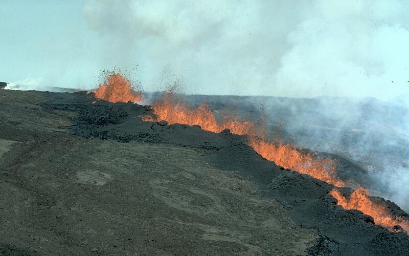 Tipi di vulcani Se consideriamo la forma della fessura della crosta