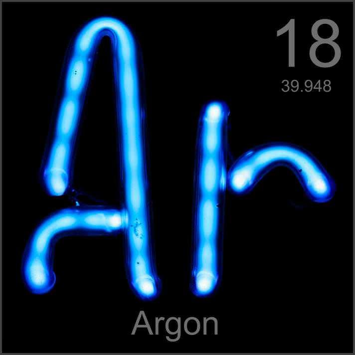 Argon does not produce anesthesia at atmospheric pressure It is the third most abundant element in the atmosphere with a fraction of 0.