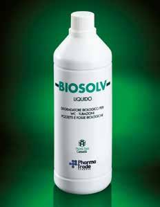 BIOSOLV LIQUIDO attiva la degradazione biologica ottimale della sostanza organica presente negli scarichi riducendo la formazione di sostanze tossiche e