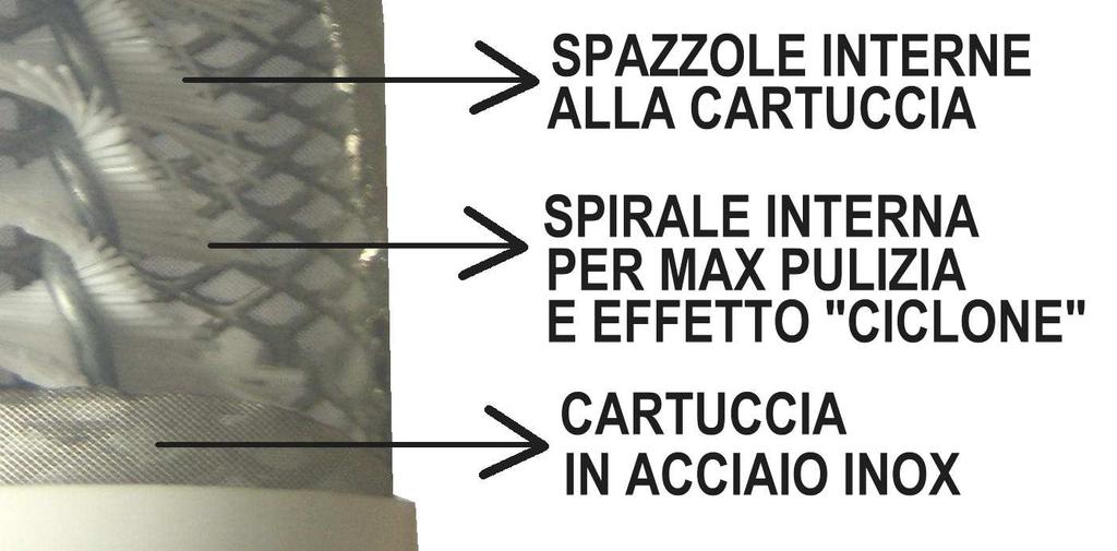 Se la cartuccia risultasse ancora sporca/intasata procedere nel seguente modo: chiudere by-pass idraulico, sfiatare filtro (aprendo valvola scarico) svitare ghiera filtro per estrarre l elemento