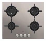 075083W44 HG 654820 UM - Piano cottura a gas Flush Burner - 60 cm di larghezza - Profilo 8 mm - 4 fuochi - Bruciatori Flush Burner - Griglie singole in ghisa - Accensione