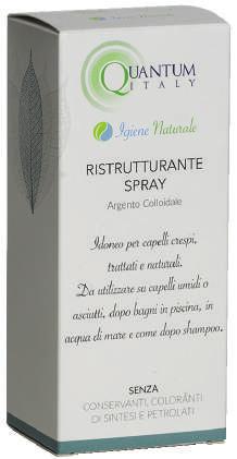 SENZA: conservanti, coloranti di sintesi e petrolati. RISTRUTTURANTE SPRAY con Argento Colloidale Cod. IGN08 ml 125 Dona morbidezza e compattezza ai capelli rendendoli facili da modellare.