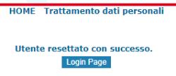 Cliccando poi su Login Page, si ritornerà sulla pagina di login al servizio.