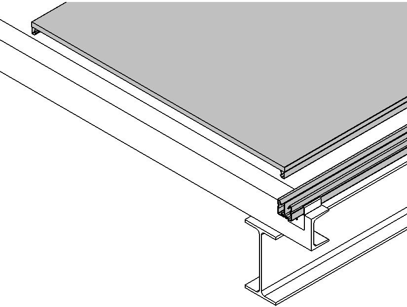 4.5.2 Montaggio con profilo metallico (acciaio o alluminio) unione interno (solo per BDL10 - BDL16 - BDL25) Il montaggio può essere eseguito sia con il profilo unione in alluminio (cod.