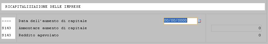 Data dell aumento di capitale: la data indicata deve essere compresa nel periodo 05/08/2009-05/02/2010. In caso contrario, viene visualizzato il messaggio: Agevolazione non concessa!