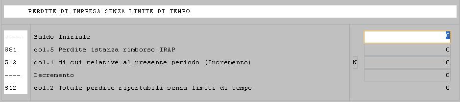 campi sono di inserimento e possono essere recuperati dall' applicativo "Istanza Rimborso IRAP" utilizzando il tasto funzione Fx Recupero