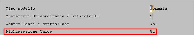 visualizzazione e valorizzato a (N). Nel caso in cui la dichiarazione IVA NON è stata gestita: il campo IVA nella funzione Dati Generali di Unico è di inserimento.