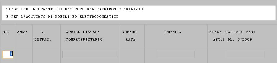 modello Unico Persone Fisiche (quadro RH).