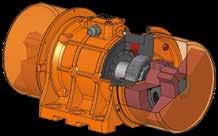 Gamma motovibratori O albero rotore corpo flangia cuscinetto massa fissa massa regolabile coperchio on una forza centrifuga fino a 26.