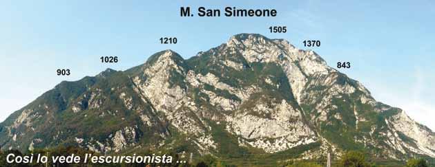 Fig. 115 Il Monte San Simeone visto da Venzone