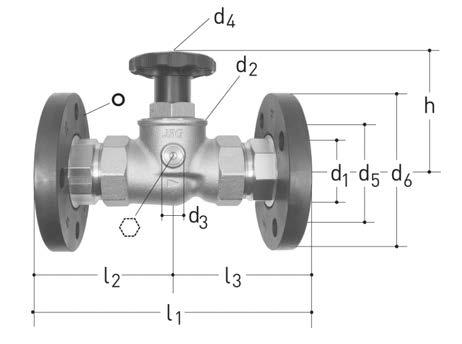 Valvola con sede diritta JRG LegioStop, PN 16, senza collegamento per scarico con flange forate SN EN 1092, con parte superiore esente da punti di ristagno ed esente da manutenzione JRG LegioStop,