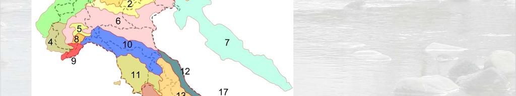 21 Idroecoregioni (HER) Classi di descrittori Localizzazione geografica Descrittori morfometrici Descrittori