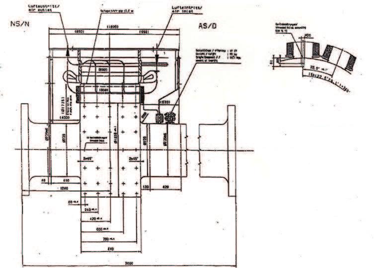 Motori diesel 2T Generazione di potenza elettrica ausiliaria Esempio