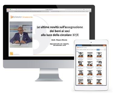 area Formazione on-line di MySolution: tutte le registrazioni video dei nostri master, convegni e