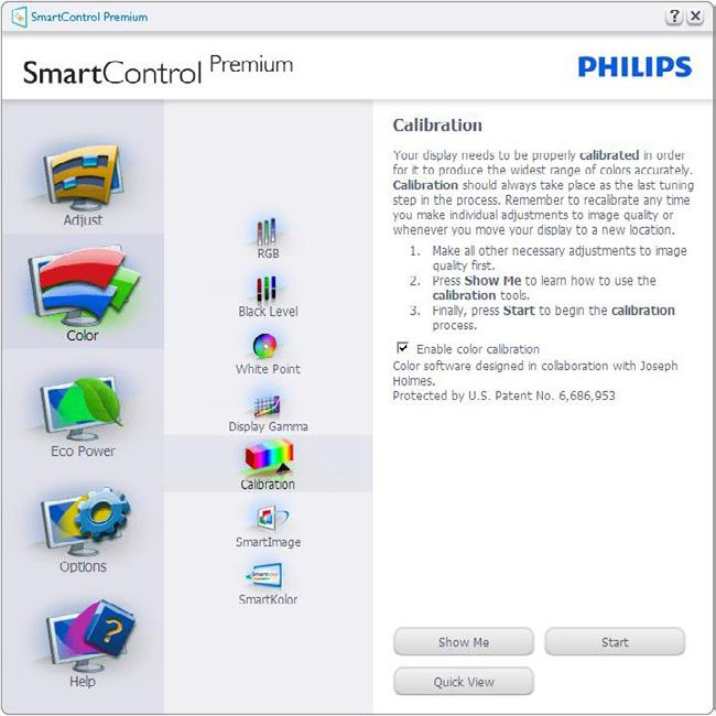 Enable color calibration (Abilita calibratura colore) Per impostazione predefinita questa opzione è