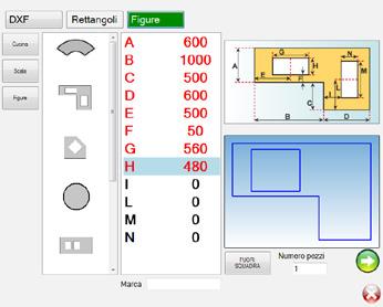 Fotolastra / Photoslab Software: Parametrix FOTOCAMERA CAMERA Photoslab, per mezzo di una fotocamera, rileva automaticamente le misure della lastra da tagliare.