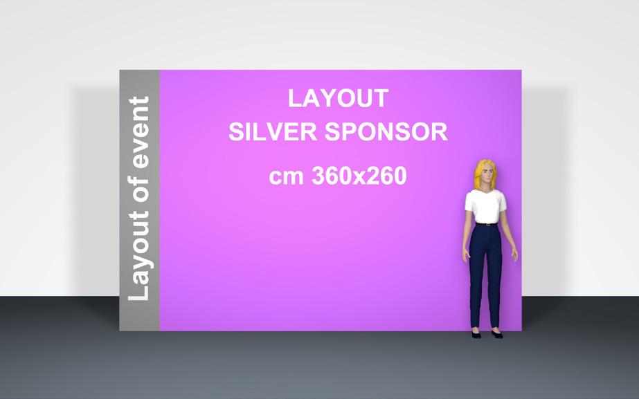 SILVER SPONSOR - Spazio espositivo: 4 metri lineari - Fondale personalizzabile: 360x260