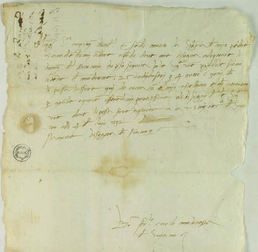 Archivio di Stato della Repubblica di San Marino, Lettere alla Repubblica, Lettera di Carlo II Malatesta alla Comunità Sammarinese del 4 luglio 1532 nella quale chiede venticinque armigeri per