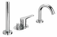 3/4" Ø 42 33,5 130,29 built-in shower mixer with diverter 14531/D miscelatore monocomando bordo vasca completo bath & shower mixer for deck installation 185 MAX 25mm.