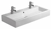 sanitari DUR vero 0111012 21 Lavabo rettificato monoforo con troppopieno Bianco 05500027 359,600 cm 50 x 7 0111008 21 come sopra, cm 60 x 7 Bianco 05600027 37,700 0111033 8 come sopra, cm 80 x 7