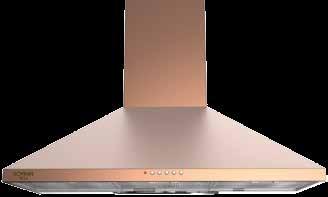 hood COPPER colour Width 90 cm Design wall chimney hood OATMEAL colour Width 90 cm Solid stainless steel body 1 motor