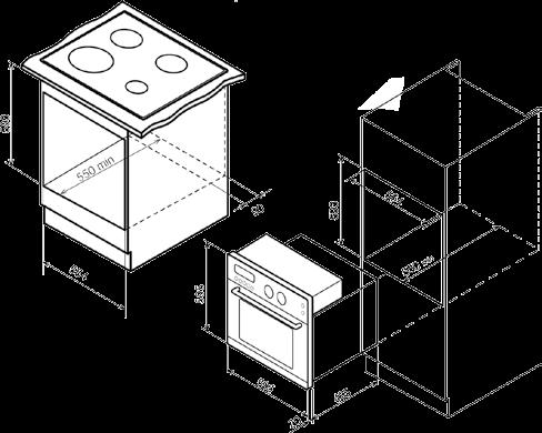 calore moderato a carni e pizza con calore elevato Cavità forno con interni sagomati per l inserimento di griglia e teglia da forno Porta forno a due vetri interni altamente isolanti Grande facilità