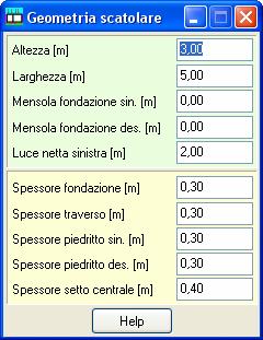 Aztec Informatica 5.4.3 Scatolare rettangolare con setto intermedio Altezza totale, espresso in [L1]. Larghezza esterna, espresso in [L1].