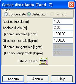 SCAT 10.0 Strutture Scatolari Inoltre si può assegnare il tipo ed un nome alla condizione Per eliminare un carico esistente occorre evidenziarlo e premere il pulsante [Elimina].