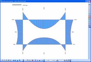 Aztec Informatica 12.7.7 Visualizzazione sollecitazioni I pulsanti visualizzano le sollecitazioni: momento, taglio, sforzo normale.