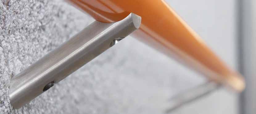 Reggicorrimano Handrail Supports NUOVE CRTTERISTICHE Reggicorrimano da Parete Wall Handrail Supports NEW